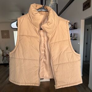 SHEIN Tan Quilted Vest for Versatile Layering